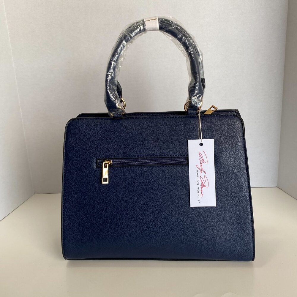 Marilyn Monroe Navy Blue Satchel Bag Purse - Picture 2 of 6